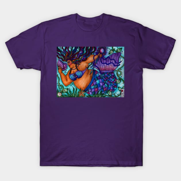 African Goddess Mermaid T-Shirt by Kat Loves Chocolate